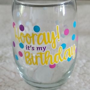Happy Birthhday Glass